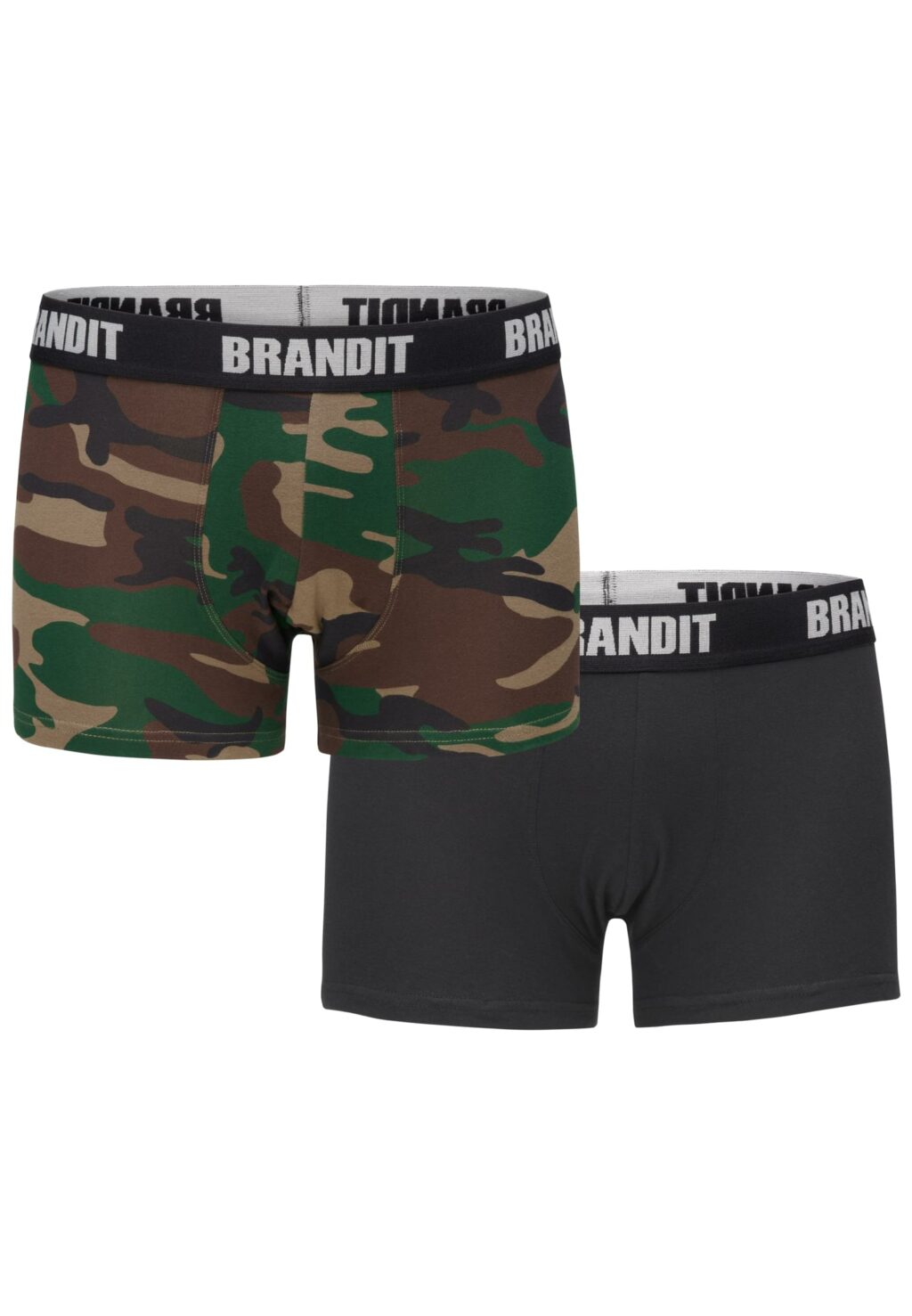 Brandit Boxershorts Logo 2-Pack woodland/black BD4501