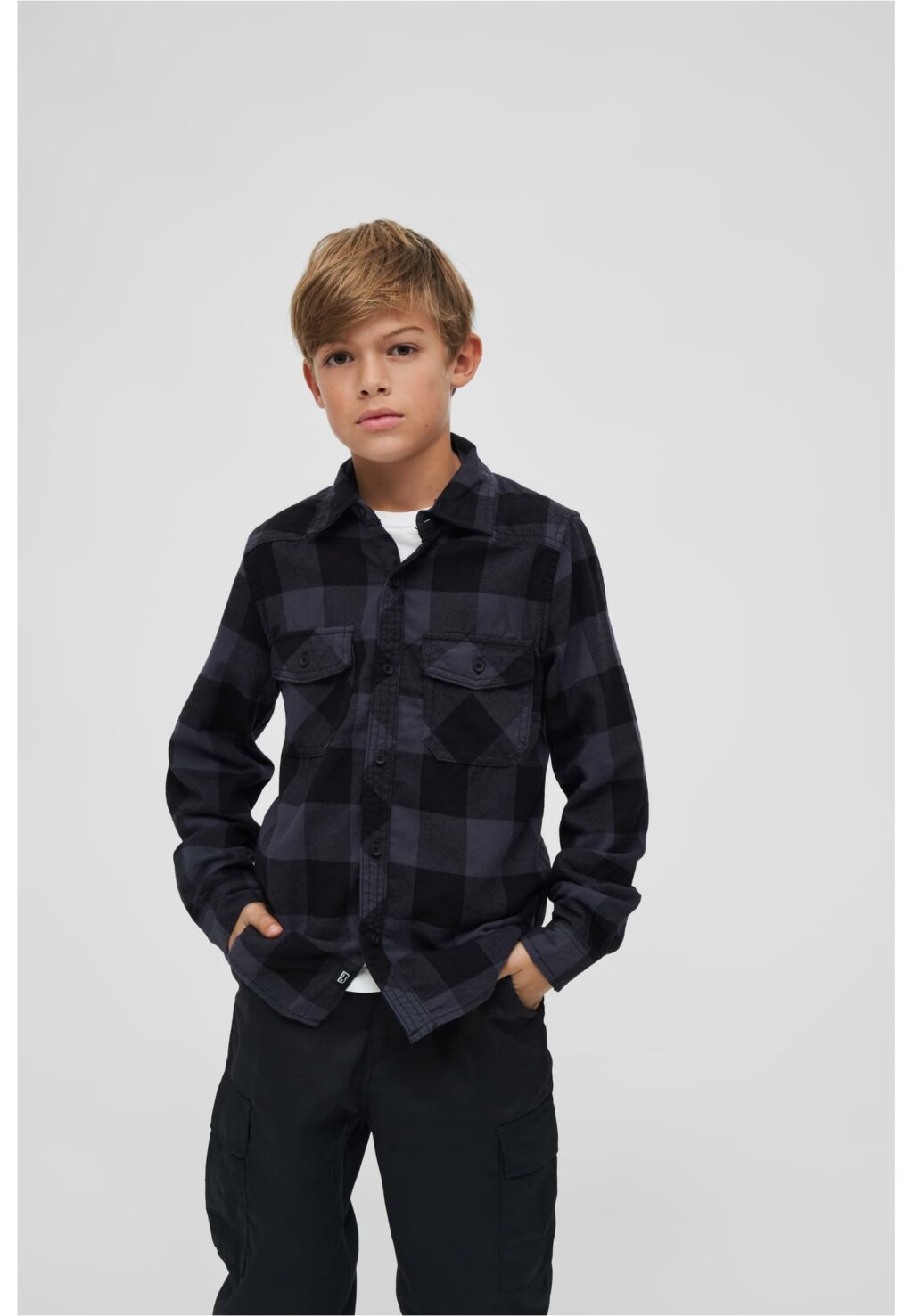 Brandit Checkshirt Kids black/grey BD6016