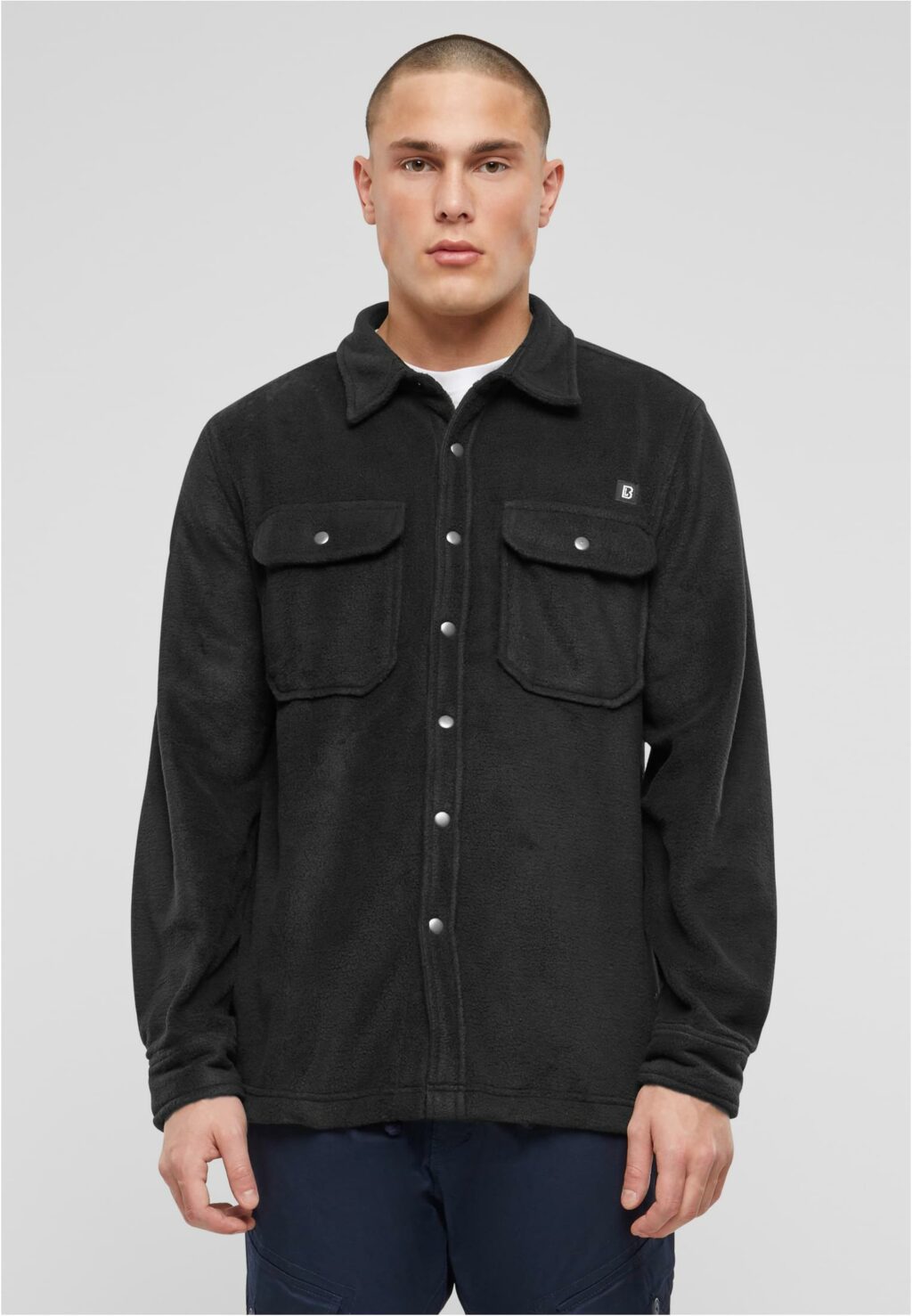 Brandit Jeff Fleece Shirt Long Sleeve black BD9720