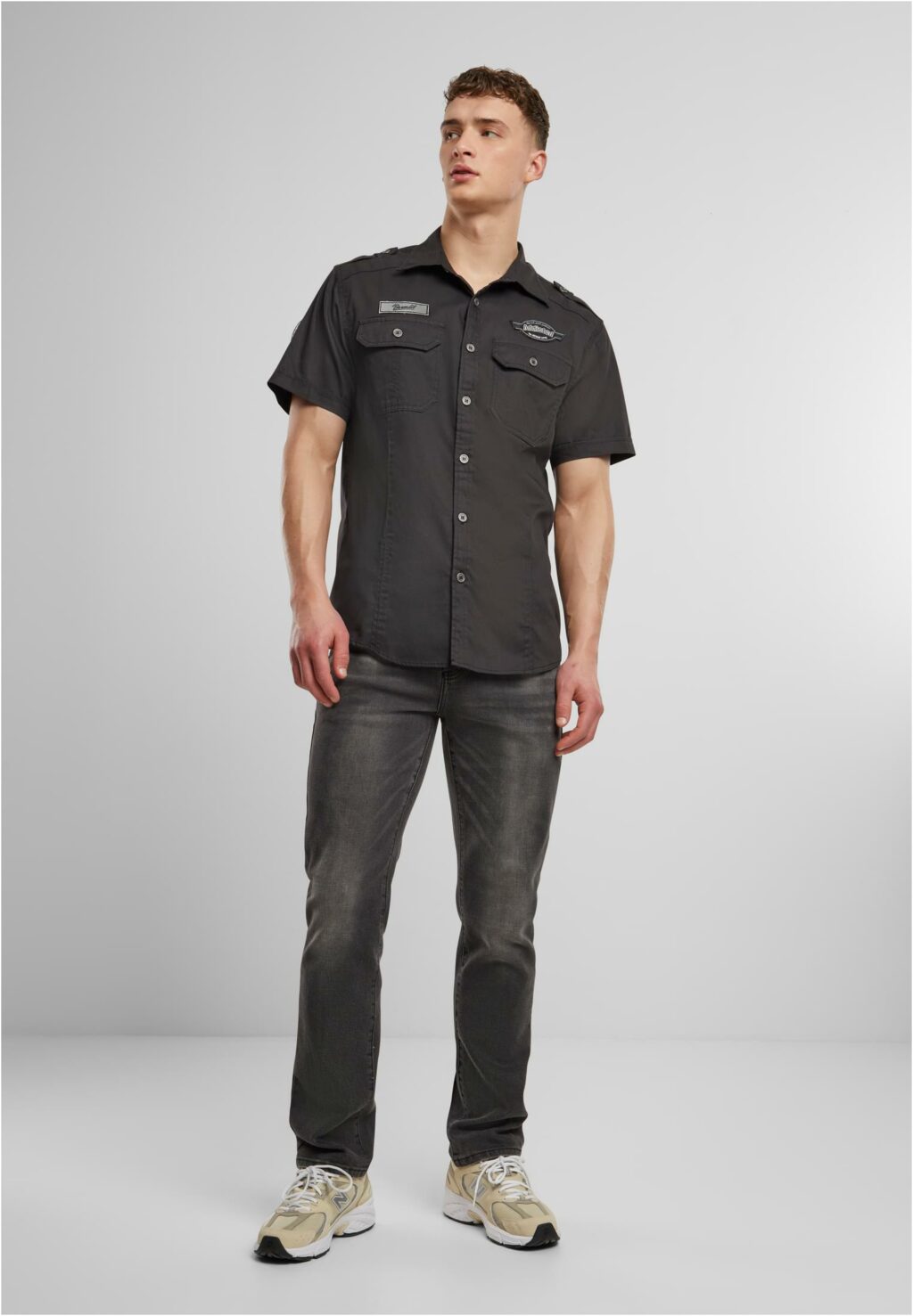 Brandit Luis Vintage Shirt Short Sleeve black BD4033