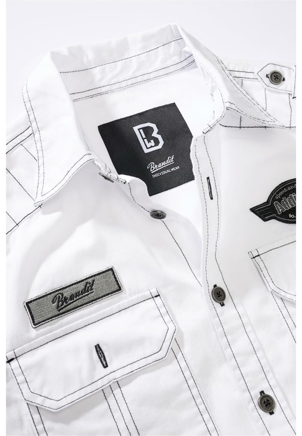 Brandit Luis Vintageshirt white BD4023