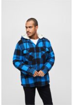 Brandit Lumberjacket hooded black/blue BD3172