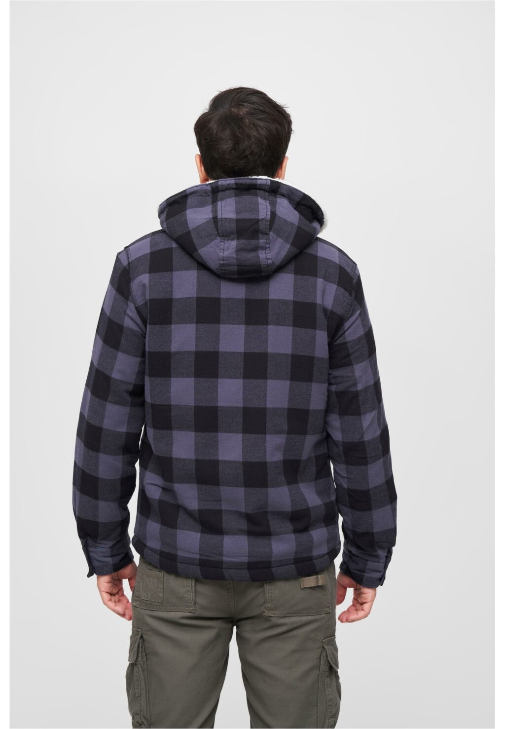 Brandit Lumberjacket hooded black/grey BD3172