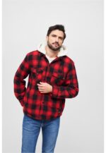 Brandit Lumberjacket hooded red/black BD3172