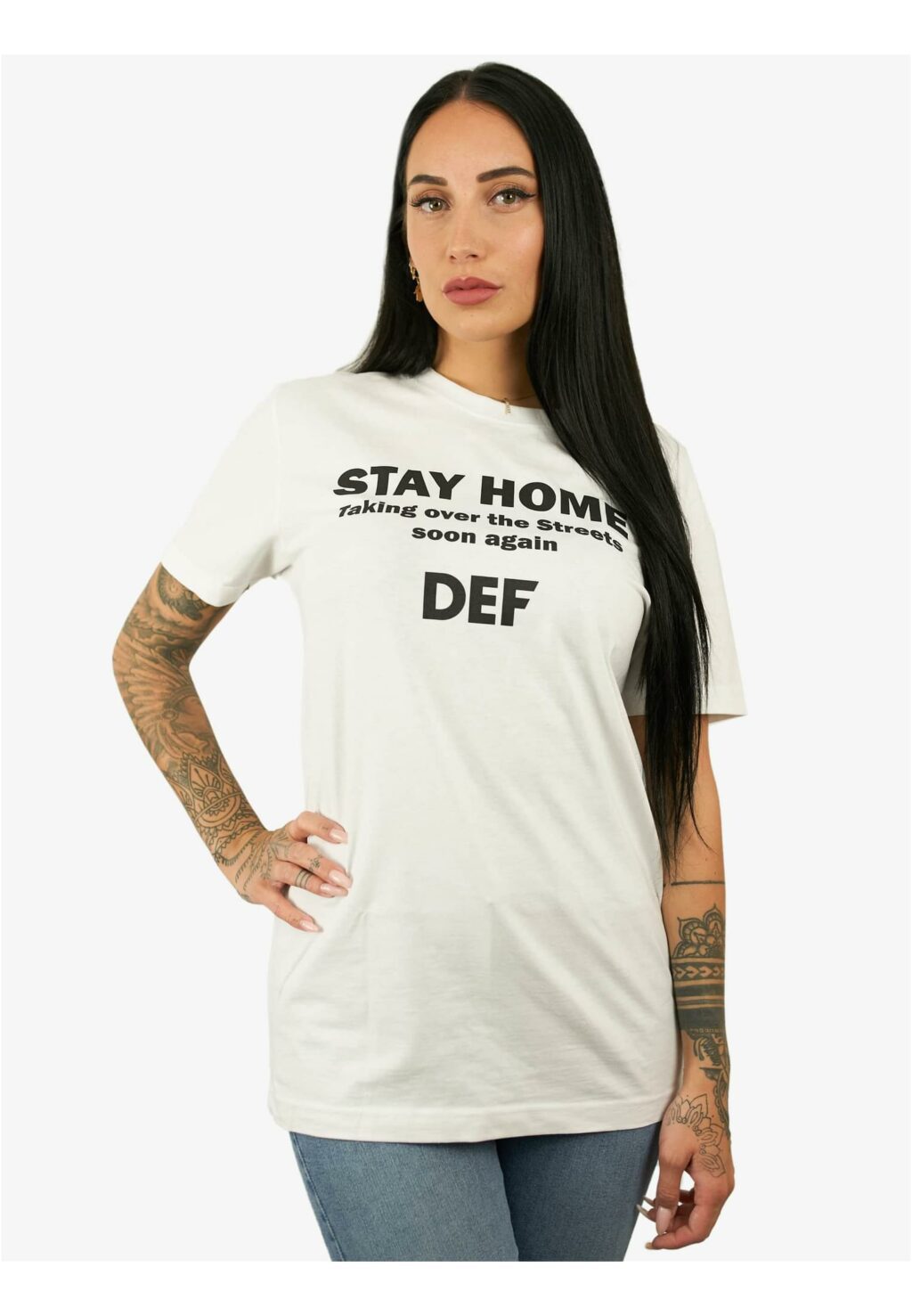 DEF Stay Home T-Shirt white DFTS180