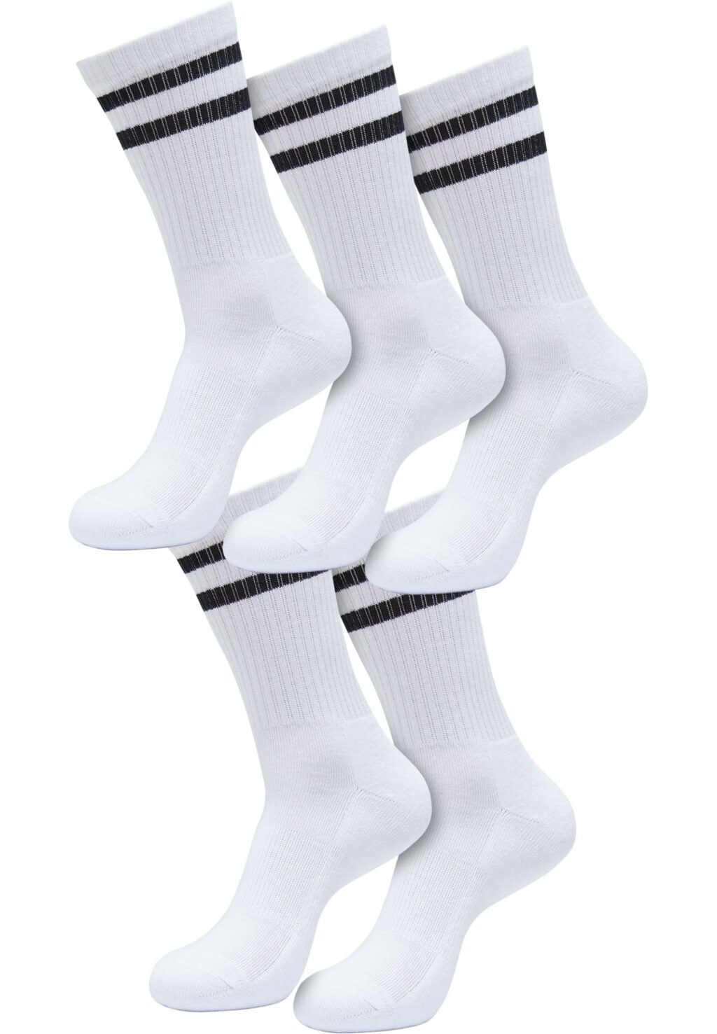 Double Stripe Socks 5-Pack white/black TB6801