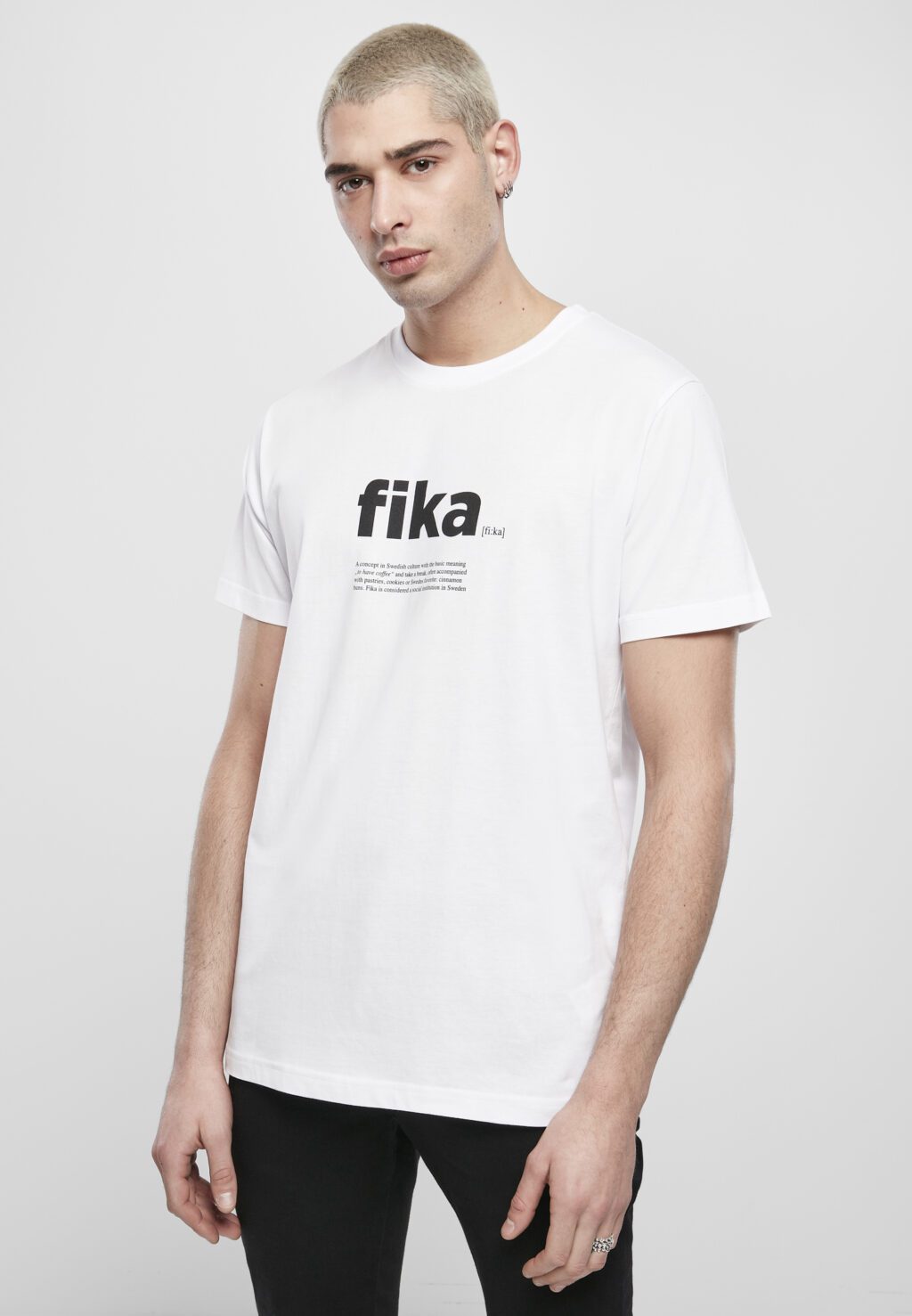 Fika Definition T-Shirt Round Neck white MT1258