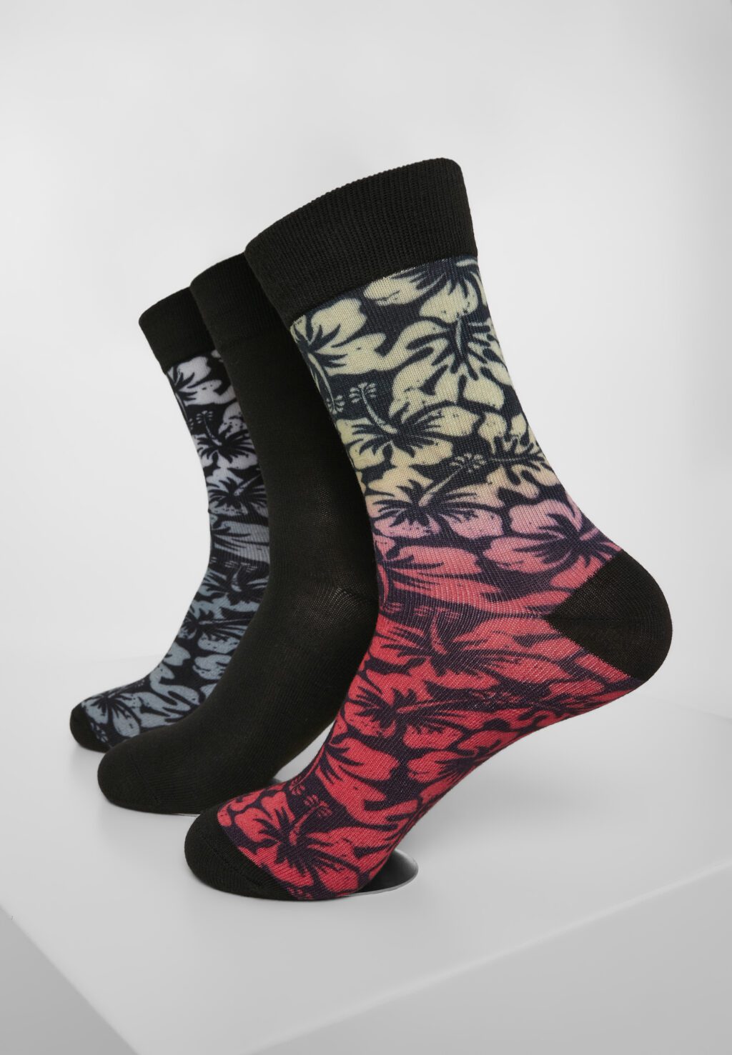 Flower Socks 3-Pack black/grey/red TB3398