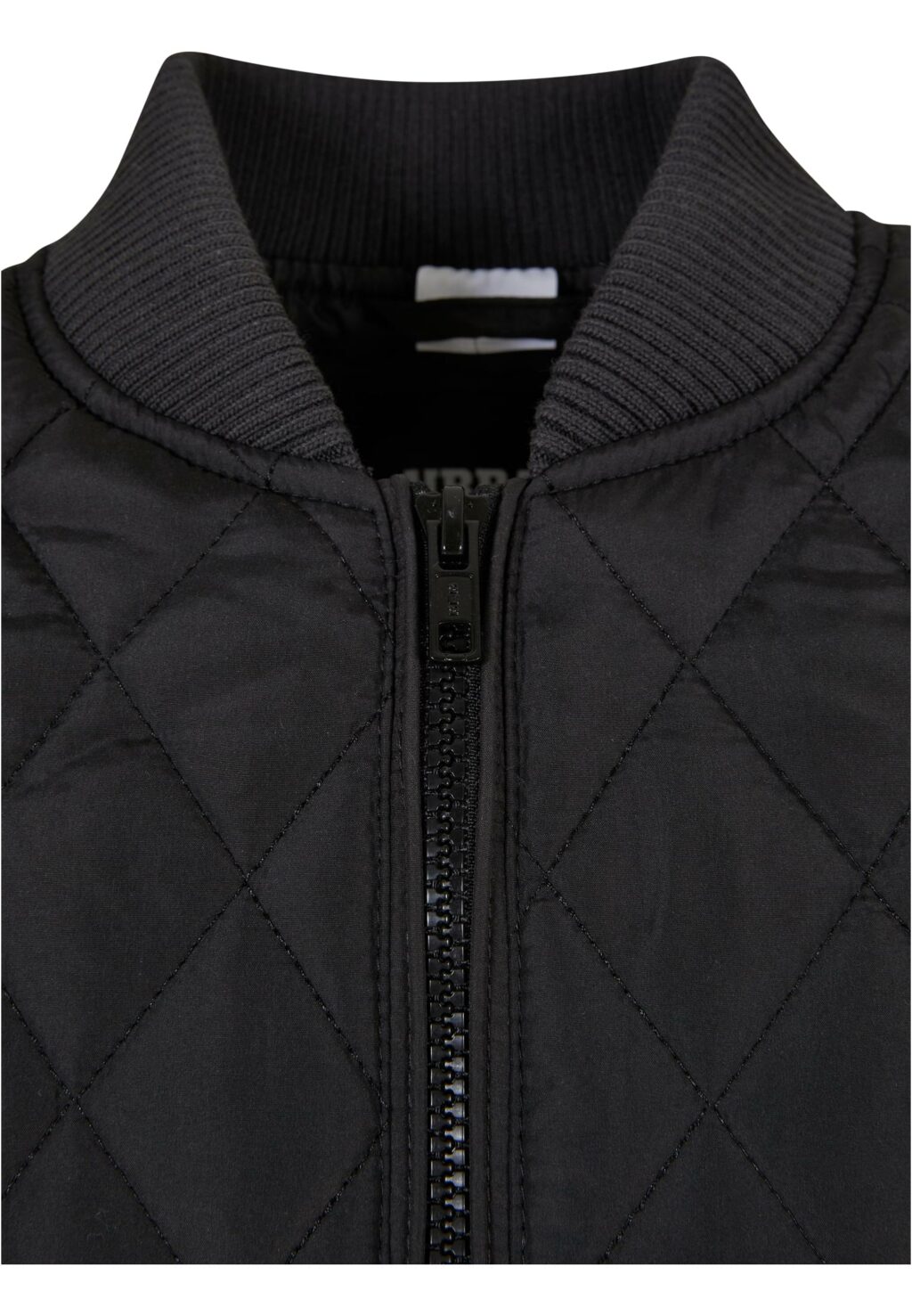 Girls Diamond Quilt Nylon Jacket black UCK806