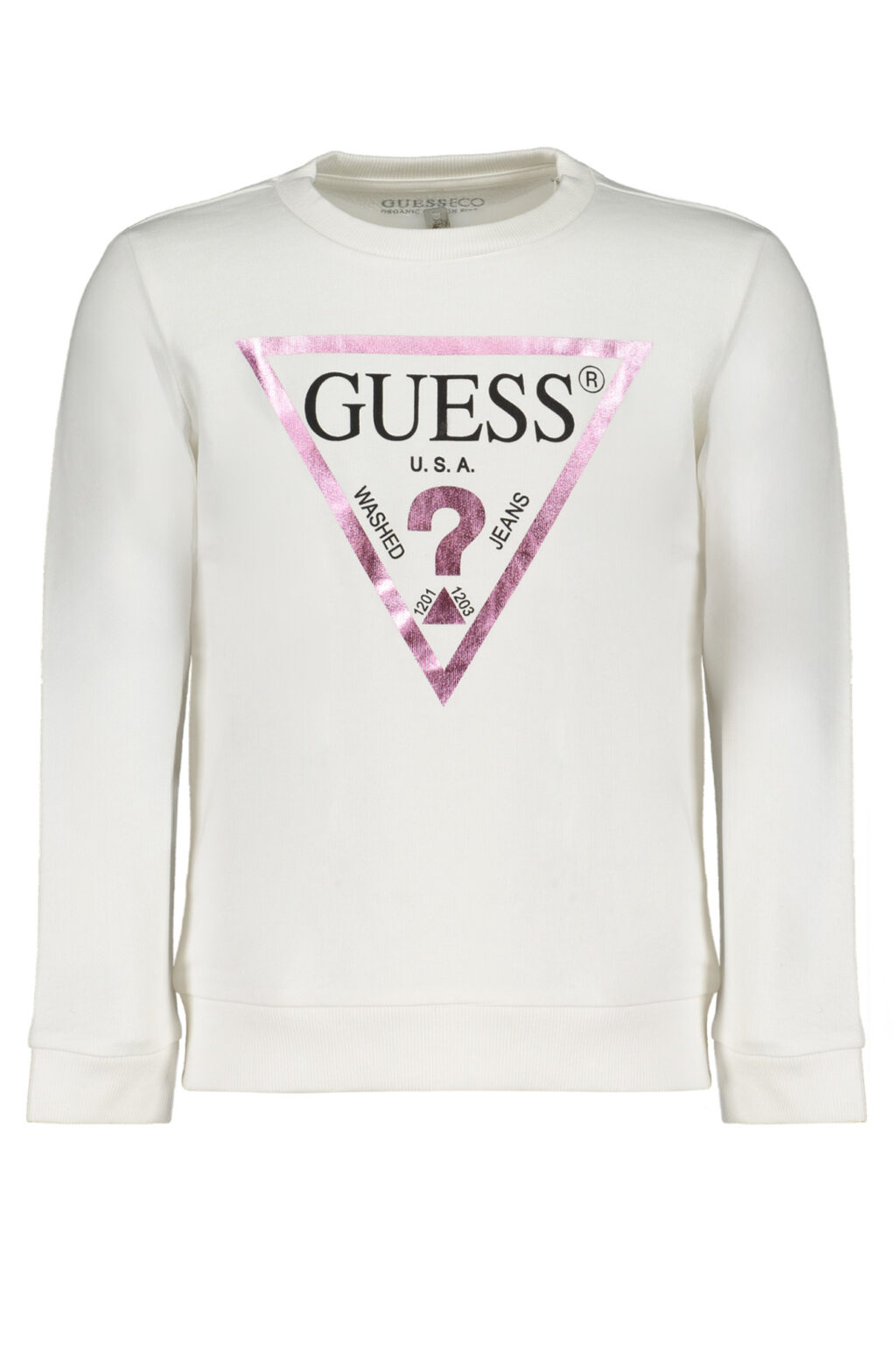 GUESS JEANS SWEATSHIRT WITHOUT ZIP FOR GIRLS WHITE K74Q12KAUG0_BITWHT