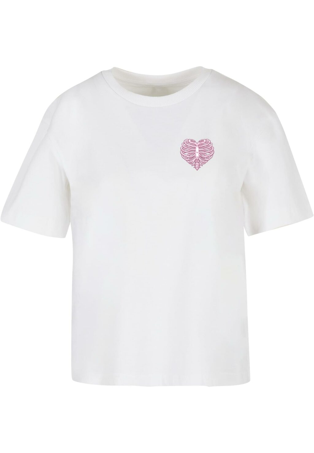 Heart Cage Rose Tee white MST066