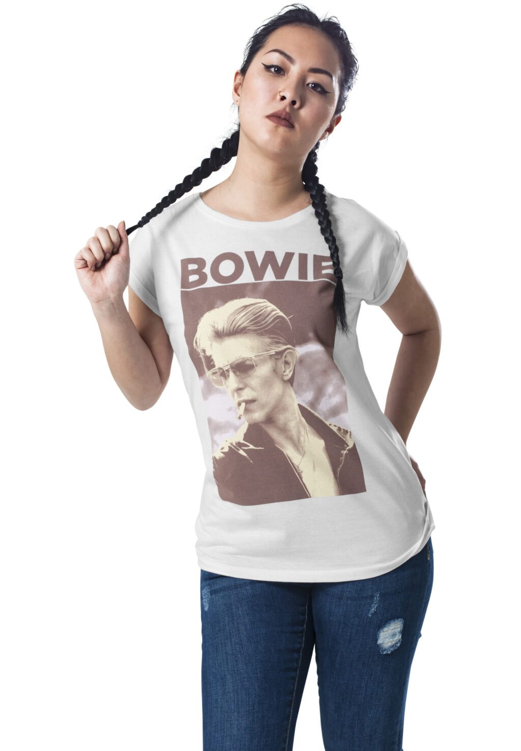 Ladies David Bowie Tee white MT365