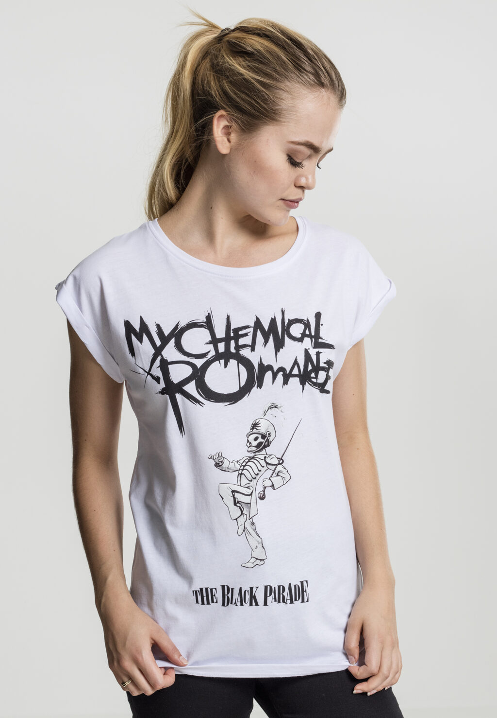 Ladies My Chemical Romance Black Parade Cover Tee white MT413