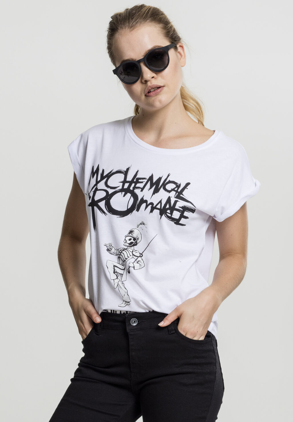 Ladies My Chemical Romance Black Parade Cover Tee white MT413