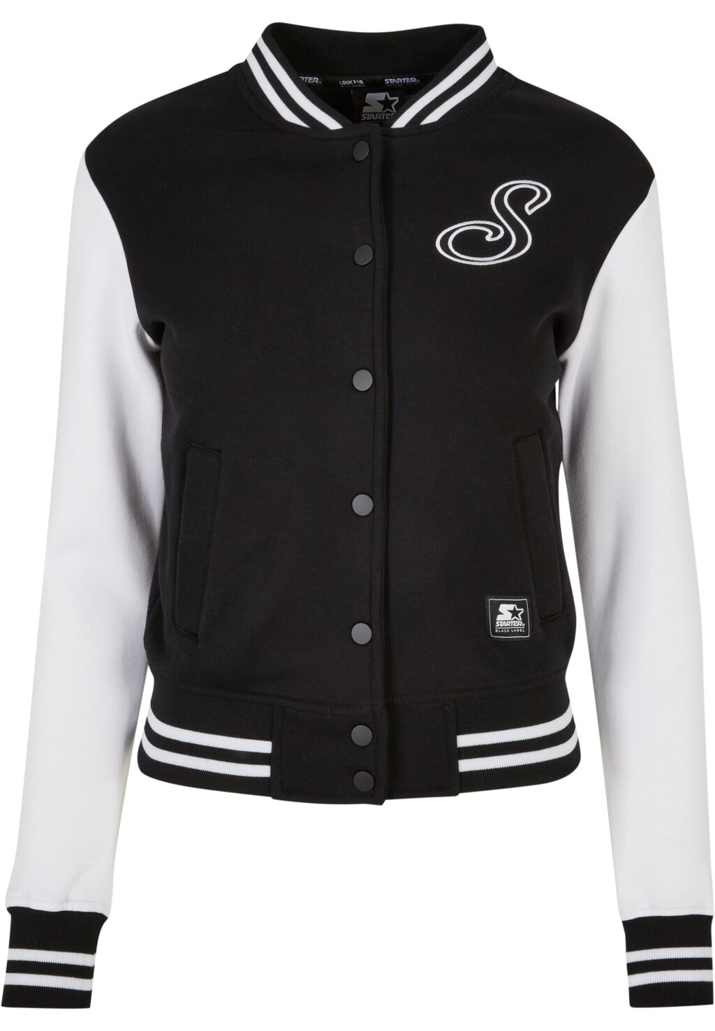 Ladies Starter Sweat College Jacket black/white ST155