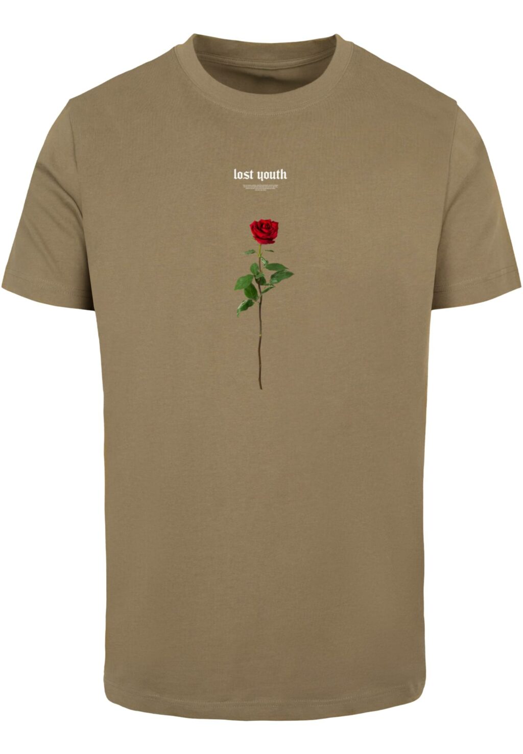 Lost Youth Rose Tee olive MT1582