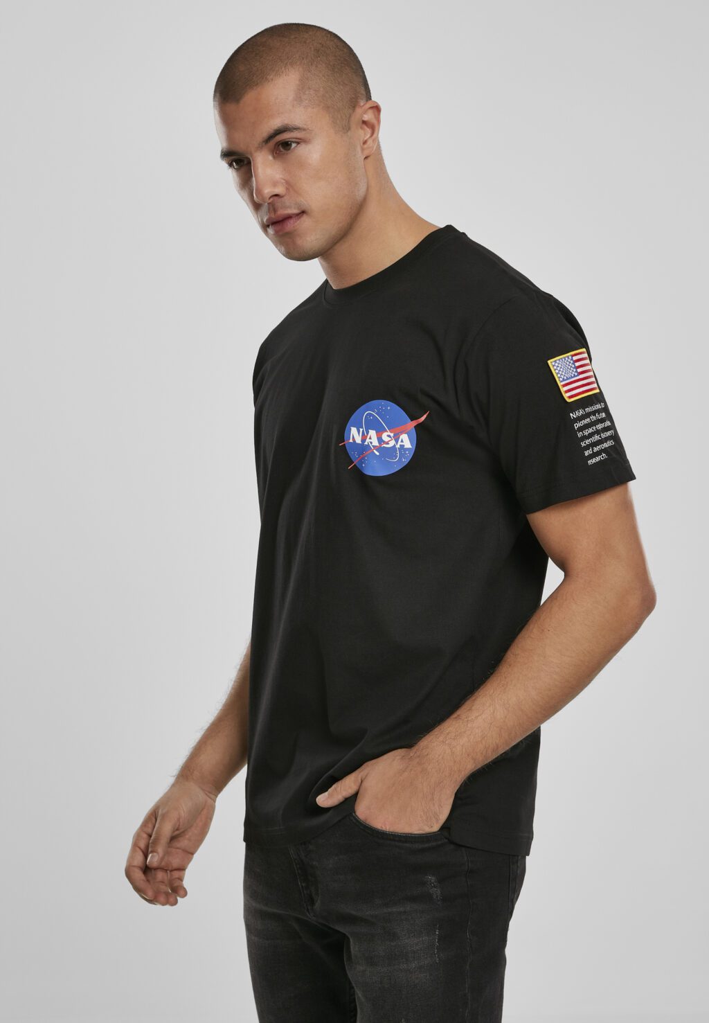 NASA Insignia Logo Flag Tee black MT1165