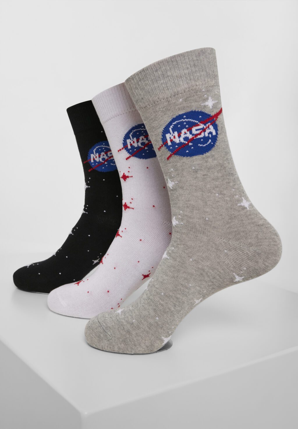 NASA Insignia Socks 3-Pack black/grey/white MT1206