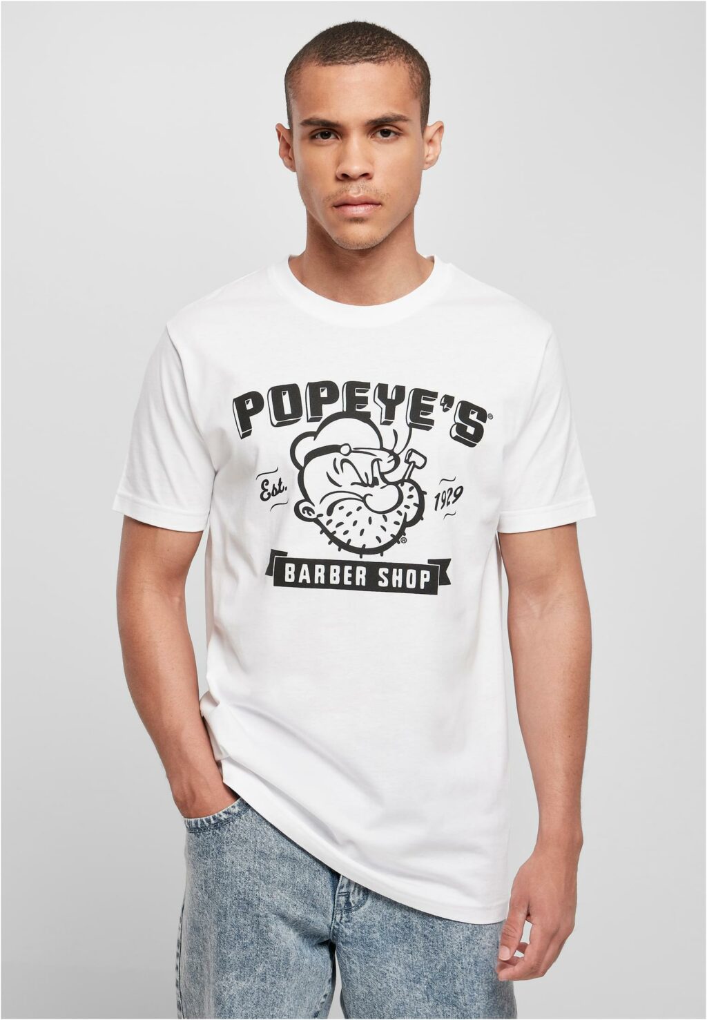 Popeye Barber Shop Tee white MC179