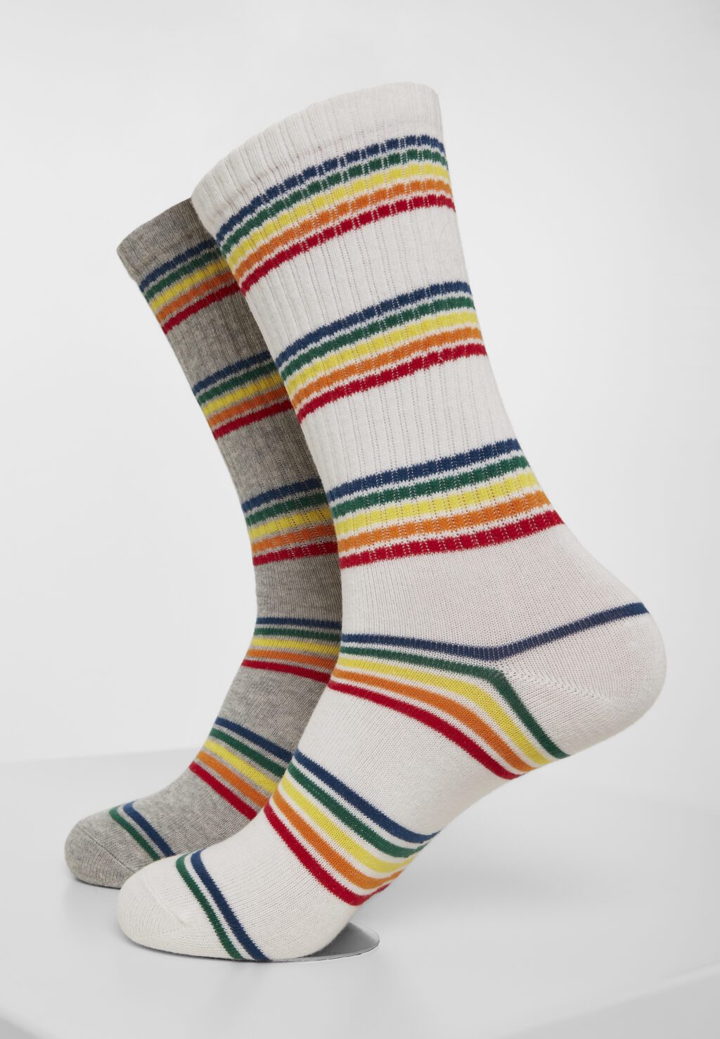 Rainbow Stripes Socks 2-Pack grey/white TB3395