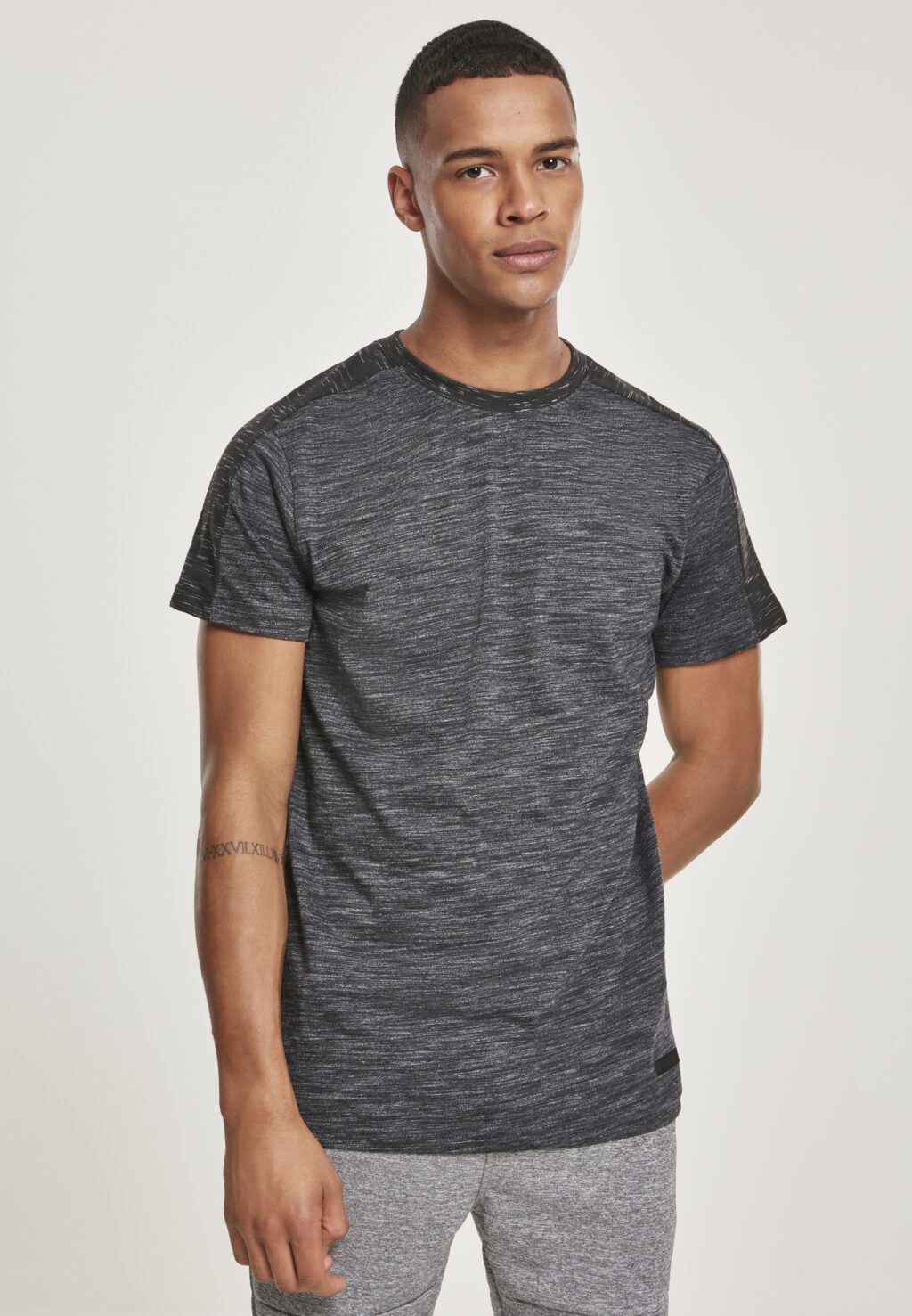 Shoulder Panel Tech Tee marled charcoal SP1412