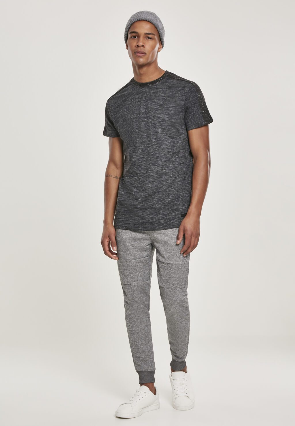 Shoulder Panel Tech Tee marled charcoal SP1412