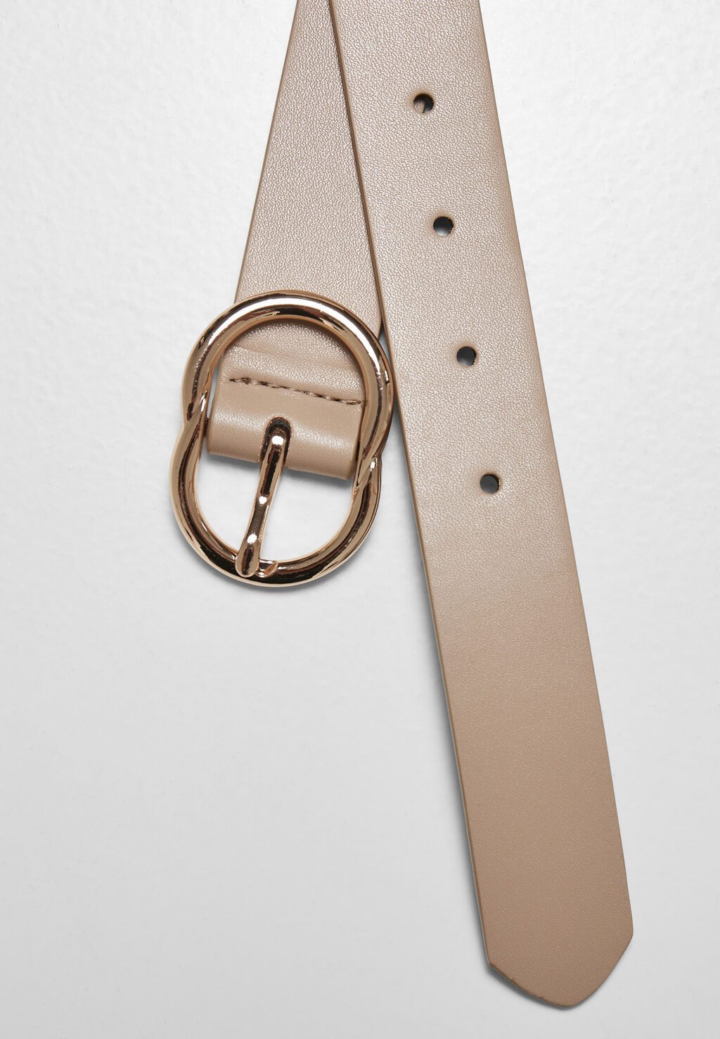 Small Ring Buckle Belt  beige/gold TB5212