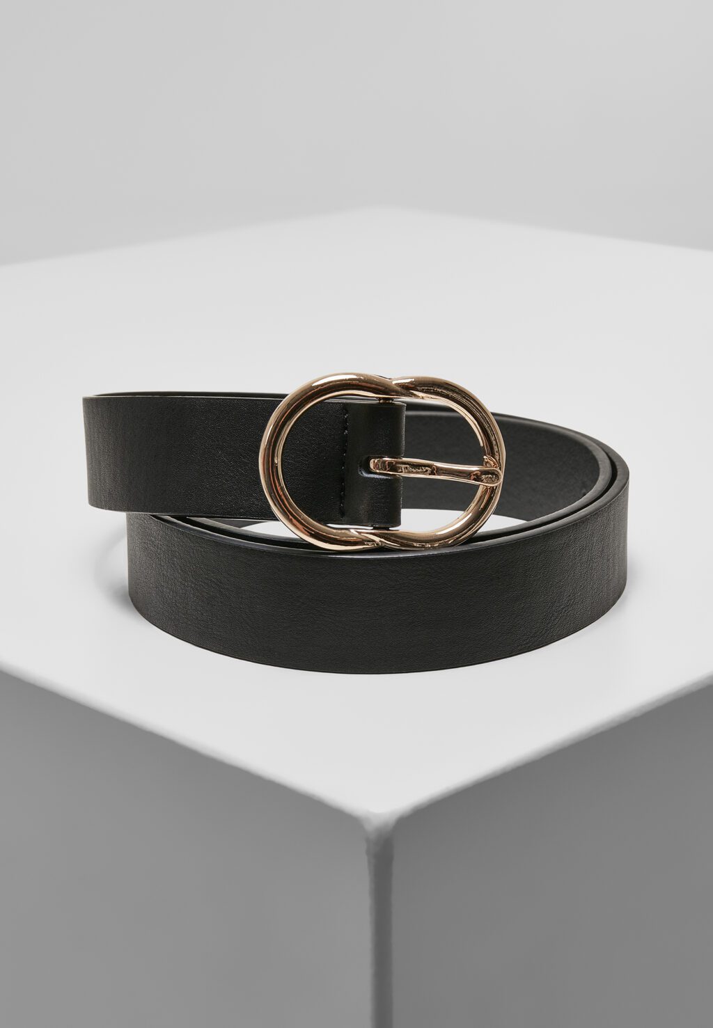 Small Ring Buckle Belt  black/gold TB5212