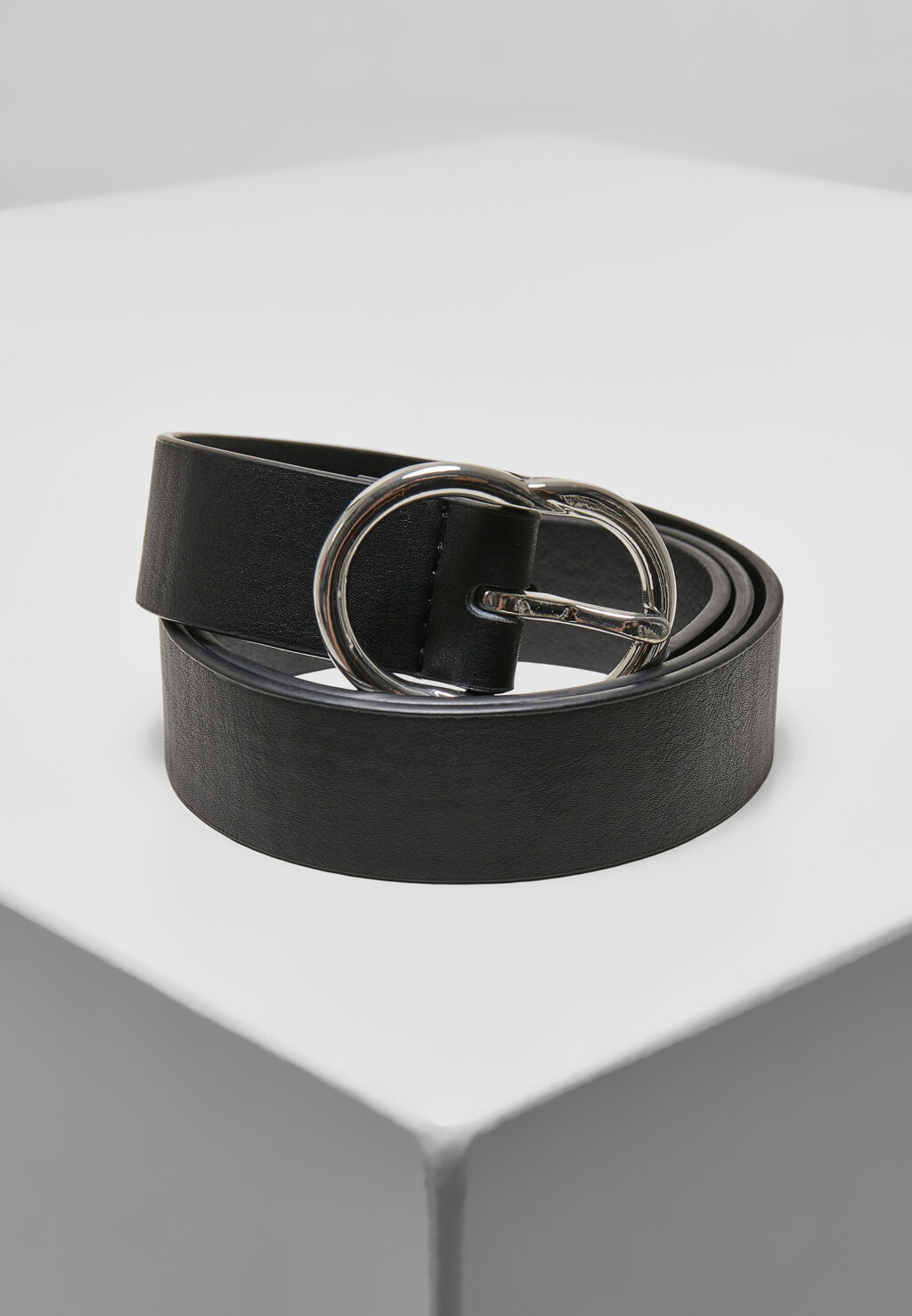 Small Ring Buckle Belt  black/silver TB5212