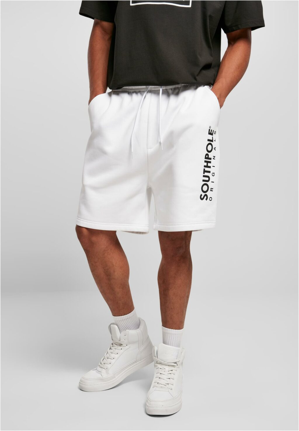 Southpole Basic Sweat Shorts white SP213
