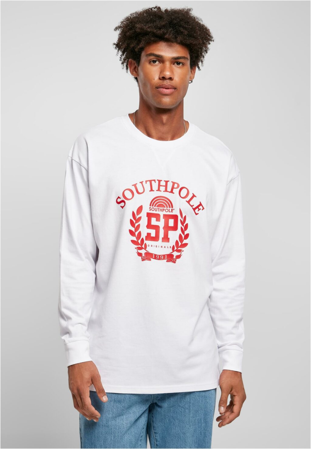 Southpole College Longsleeve white SP181