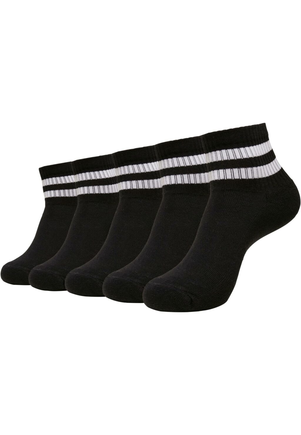 Sporty Half Cuff Logo Socks 5-Pack black TB4644