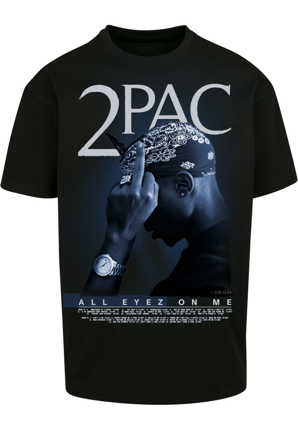 Tupac All F*ck the World 2.0 Oversize Tee black MT1923