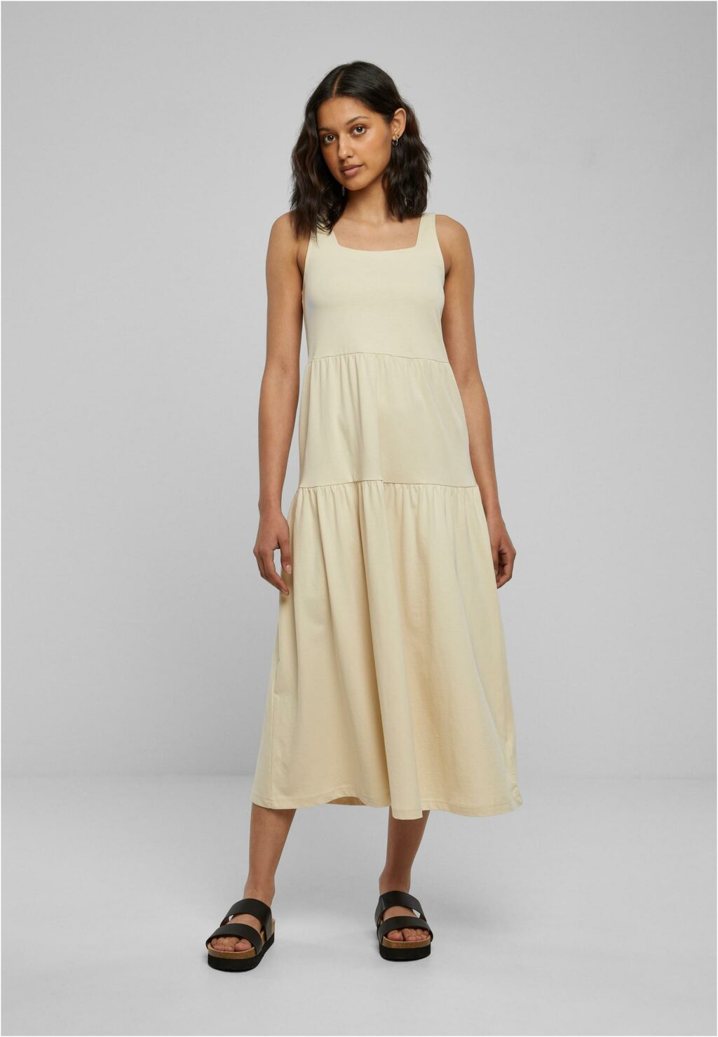 Urban Classics Ladies 7/8 Length Valance Summer Dress softseagrass TB4784