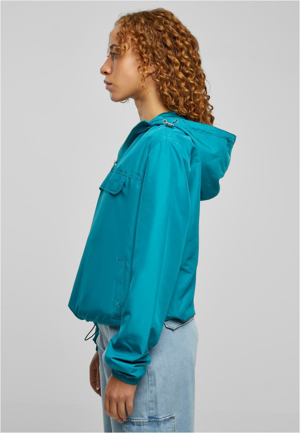 Urban Classics Ladies Basic Pull Over Jacket watergreen TB2013
