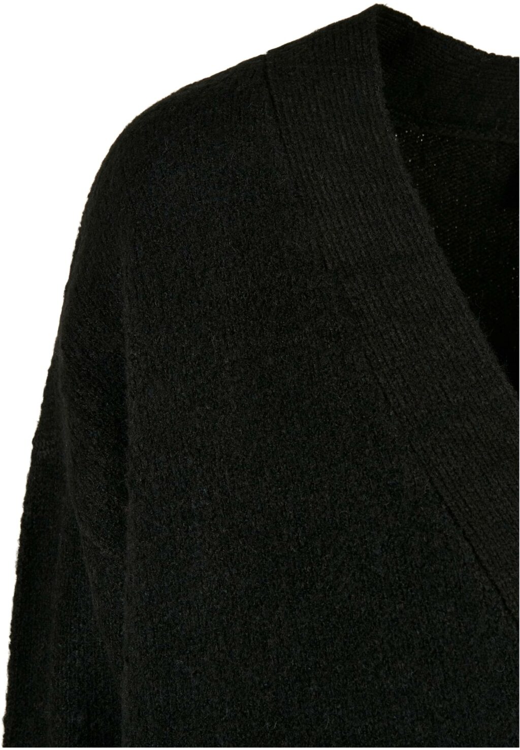 Urban Classics Ladies Chunky Fluffy Knit Cardigan black TB4740