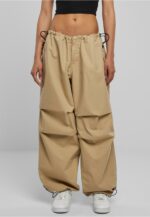Urban Classics Ladies Cotton Parachute Pants wetsand TB6101