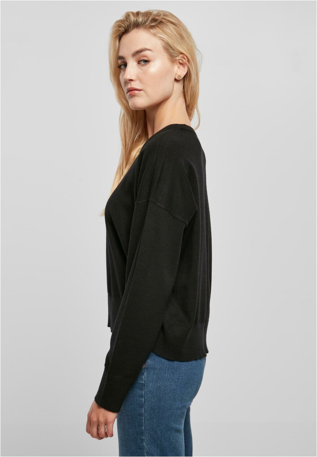 Urban Classics Ladies Eco Viscose Oversized Basic Sweater black TB5448