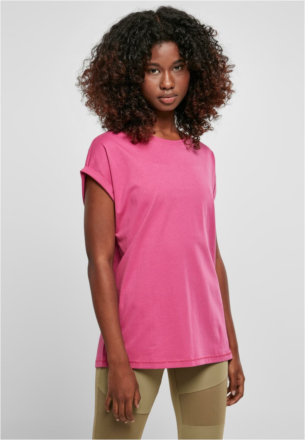 Urban Classics Ladies Extended Shoulder Tee brightviolet TB771
