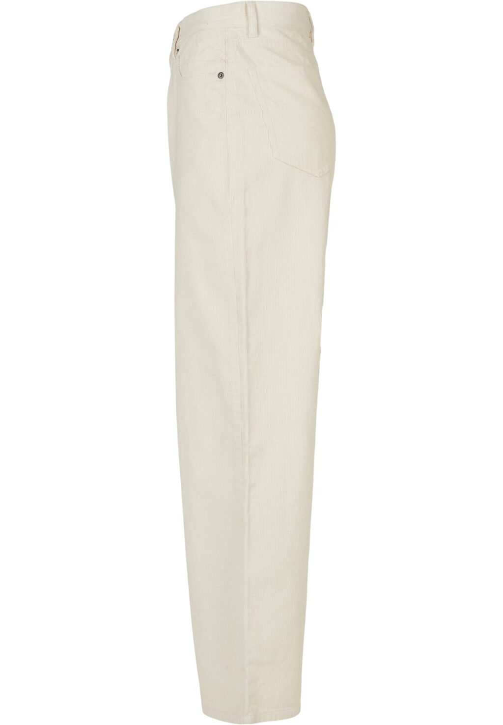 Urban Classics Ladies High Waist 90´S Wide Leg Corduroy Pants whitesand TB4743
