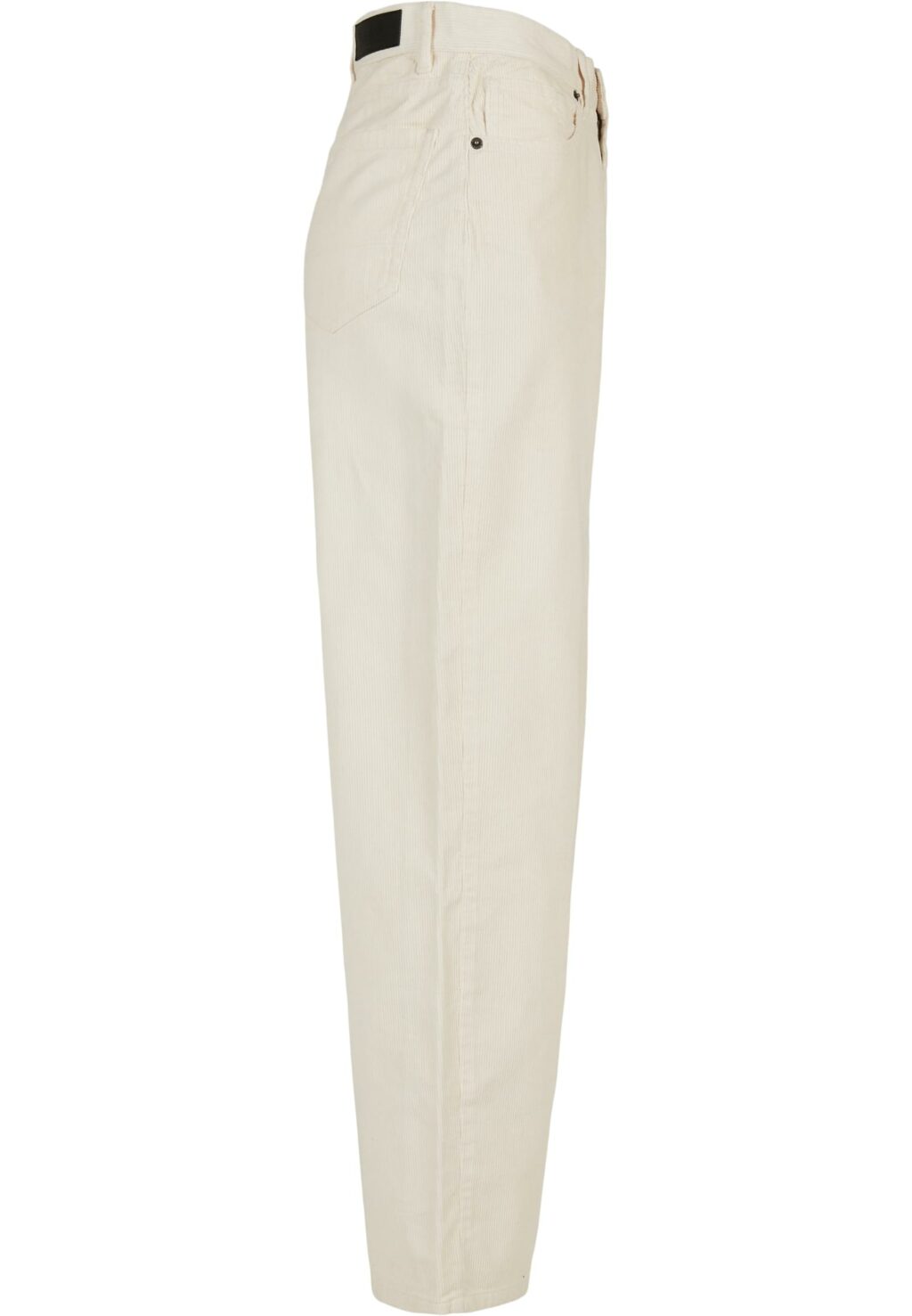 Urban Classics Ladies High Waist 90´S Wide Leg Corduroy Pants whitesand TB4743