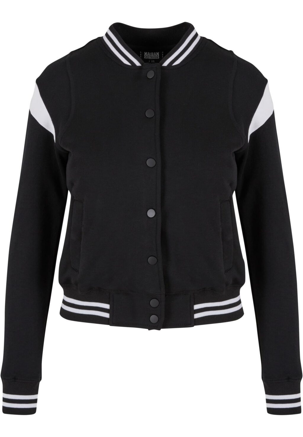 Urban Classics Ladies Inset College Sweat Jacket blk/wht TB2618