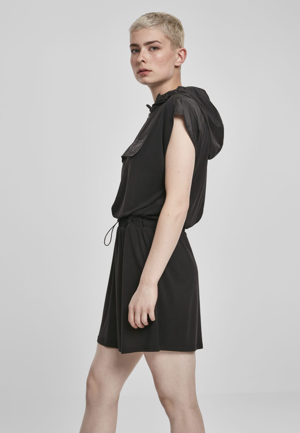 Urban Classics Ladies Modal Hoody Dress black/black TB3420