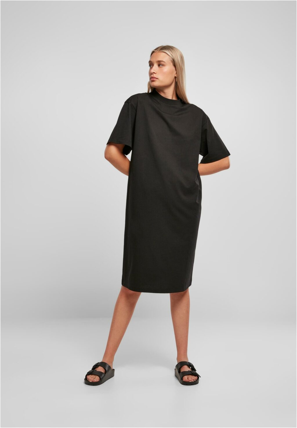 Urban Classics Ladies Organic Long Oversized Tee Dress black TB4792