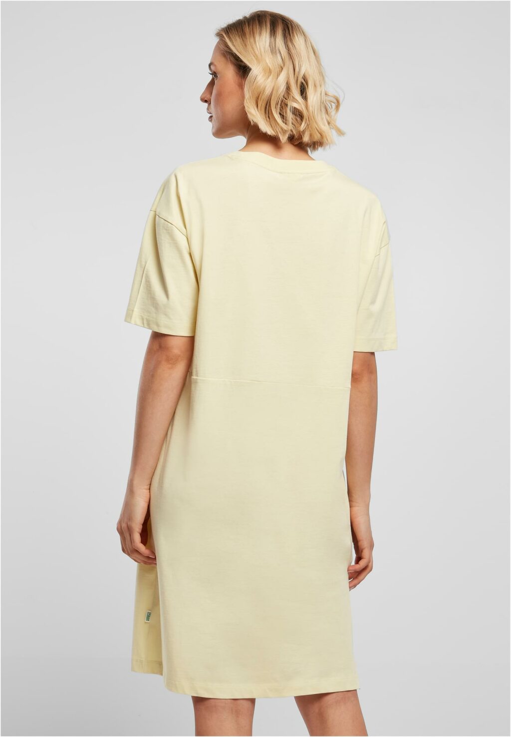 Urban Classics Ladies Organic Oversized Slit Tee Dress softyellow TB4091