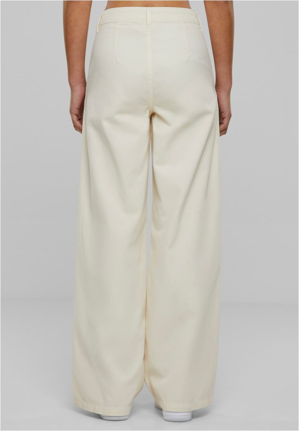 Urban Classics Ladies Organic Pleated Cotton Pants whitesand TB6216