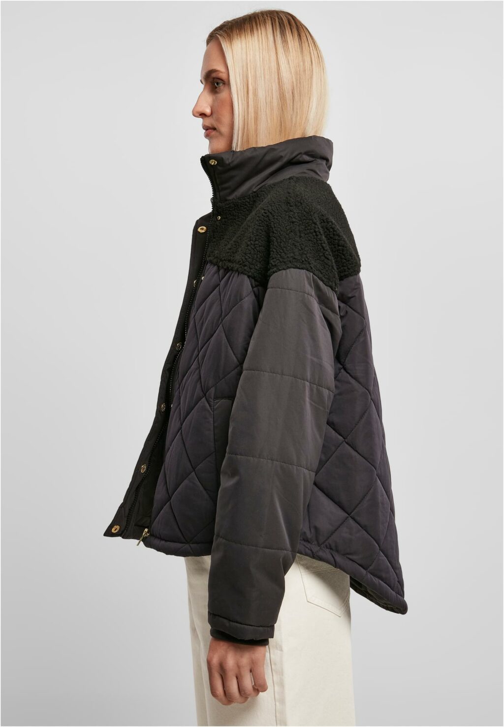 Urban Classics Ladies Oversized Diamond Quilt Puffer Jacket black TB4552
