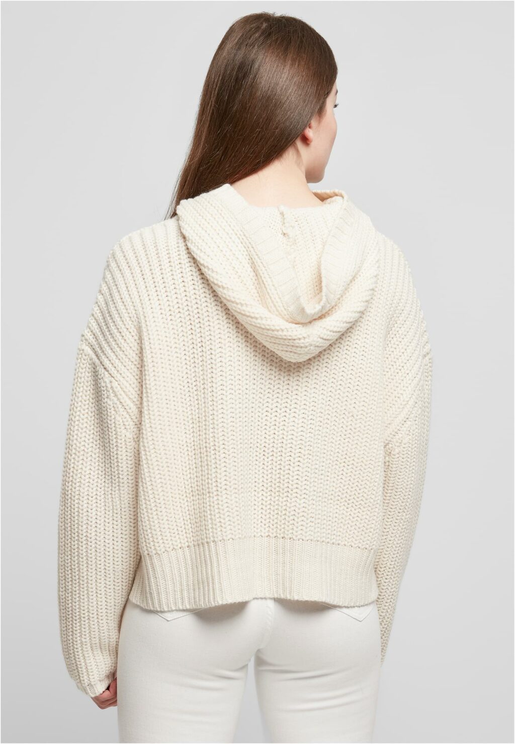 Urban Classics Ladies Oversized Hoody Sweater whitesand TB4537