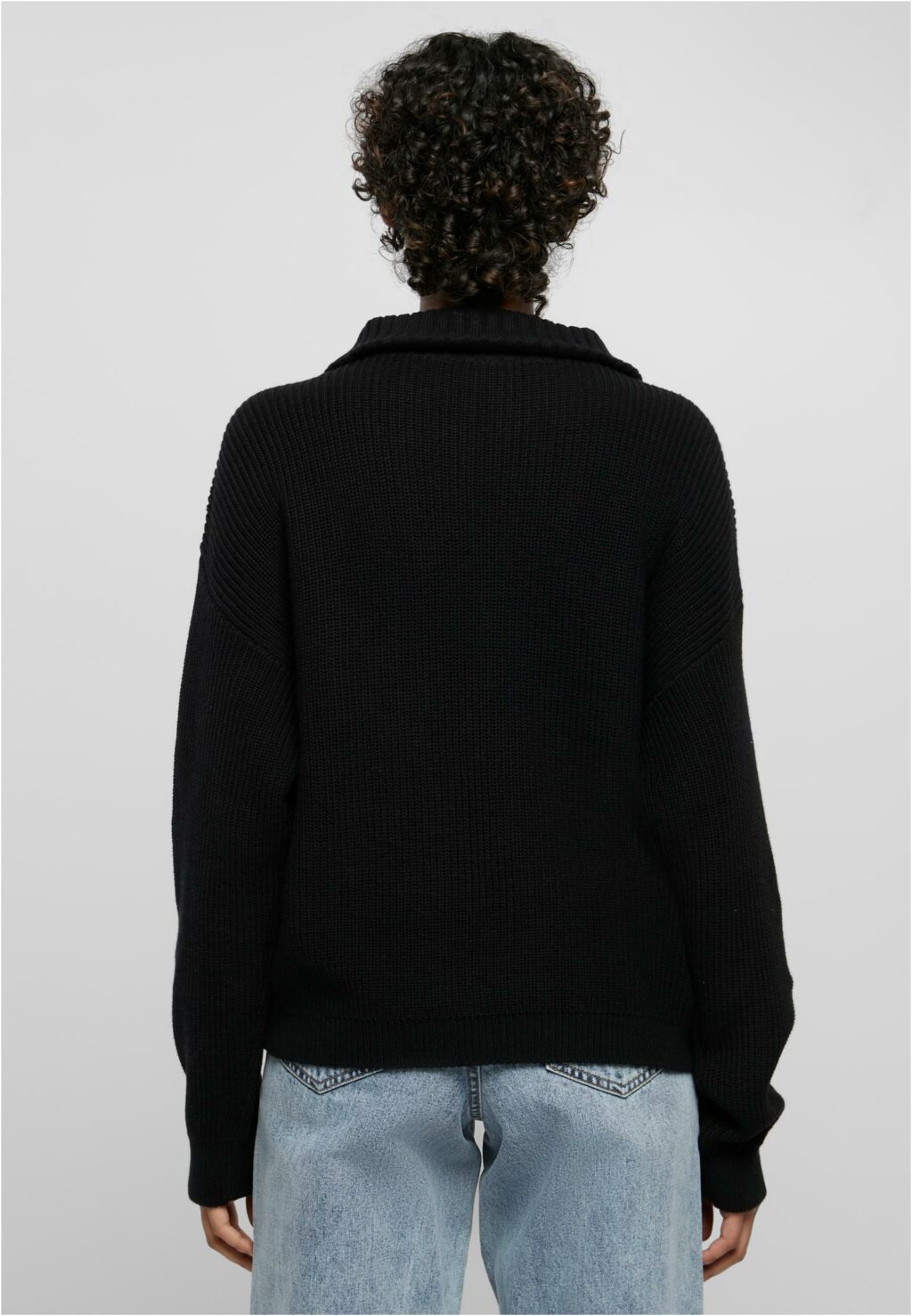 Urban Classics Ladies Oversized Knit Troyer black TB6080