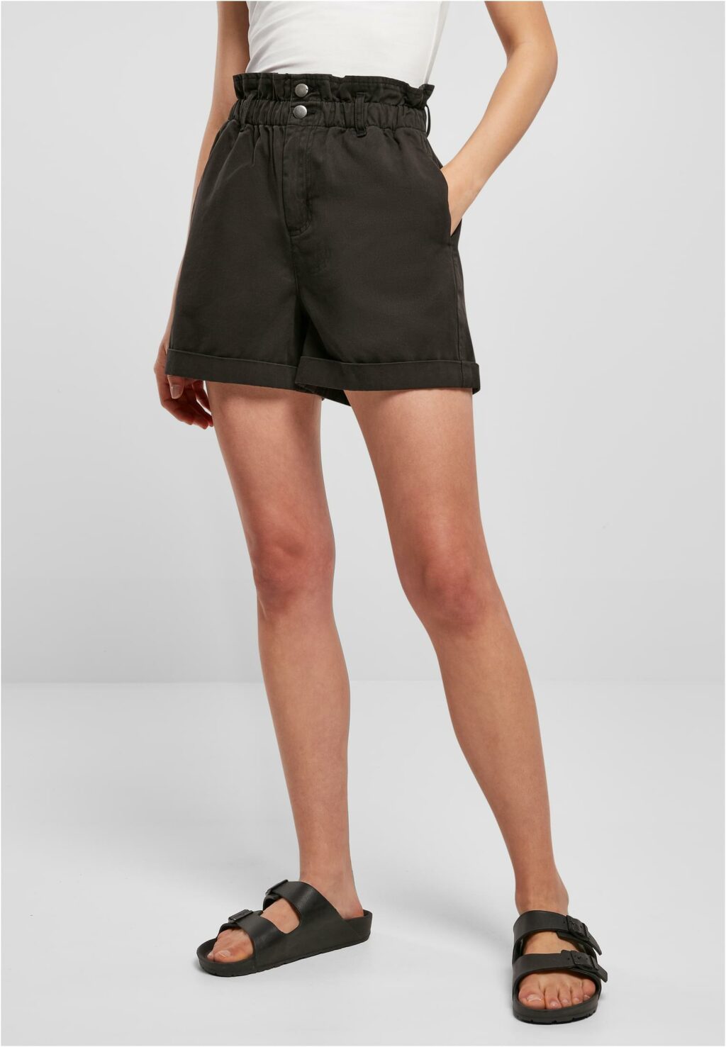 Urban Classics Ladies Paperbag Shorts black TB4798